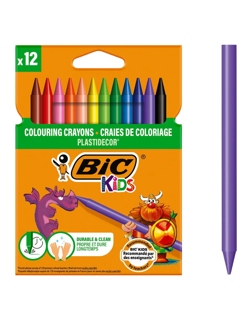 BIC Kids Plastidecor Craies de Coloriage