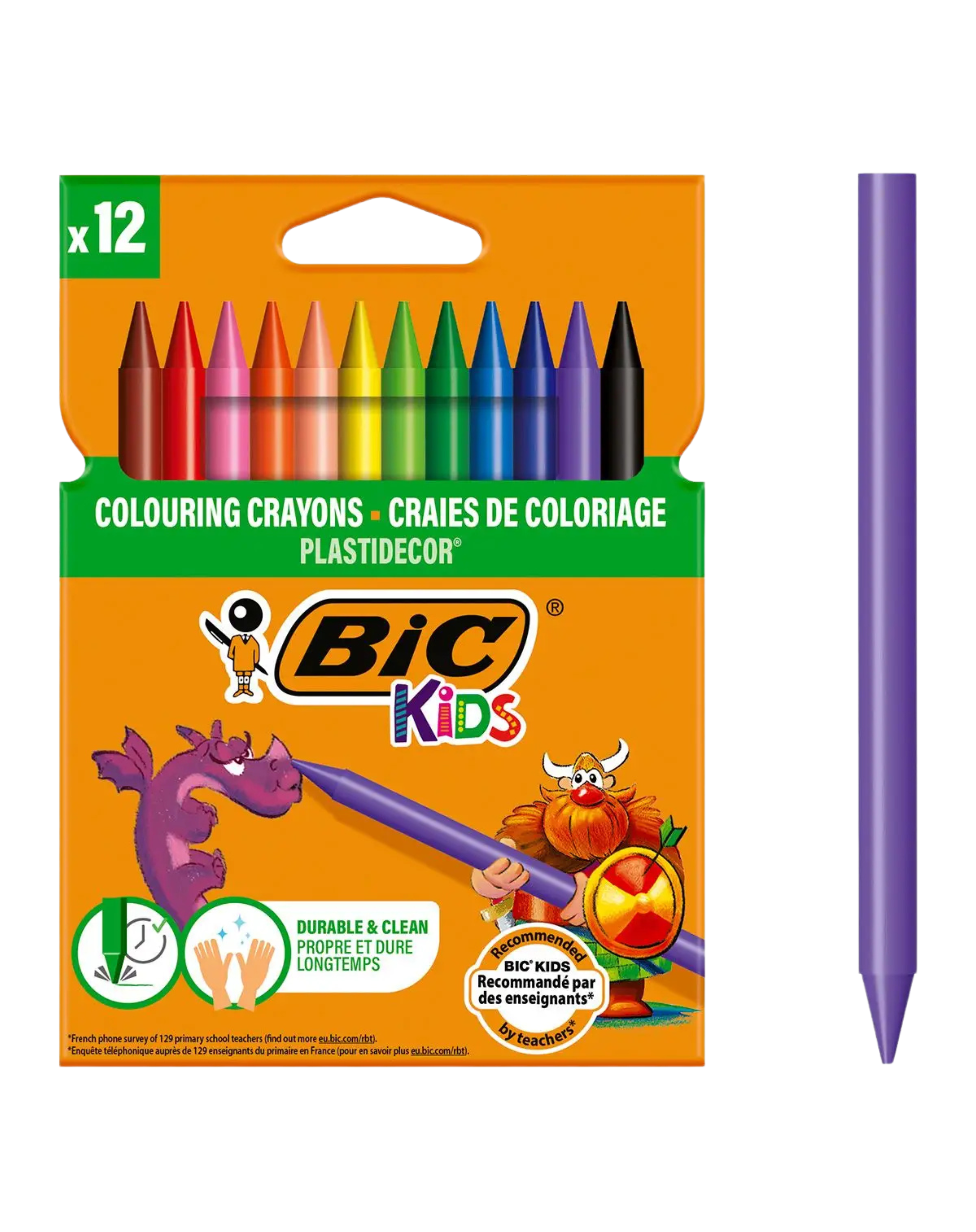 BIC Kids Plastidecor Craies de Coloriage