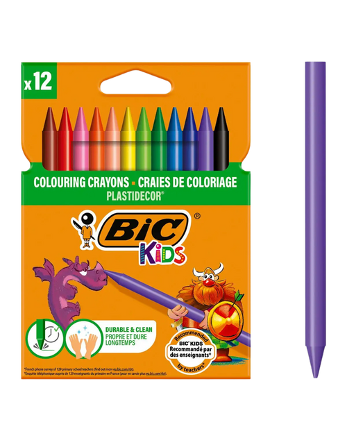 BIC Kids Plastidecor Craies de Coloriage
