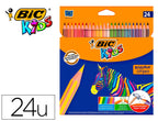 CRAYON DE COULEUR BIC KIDS STRIPES 24 unités