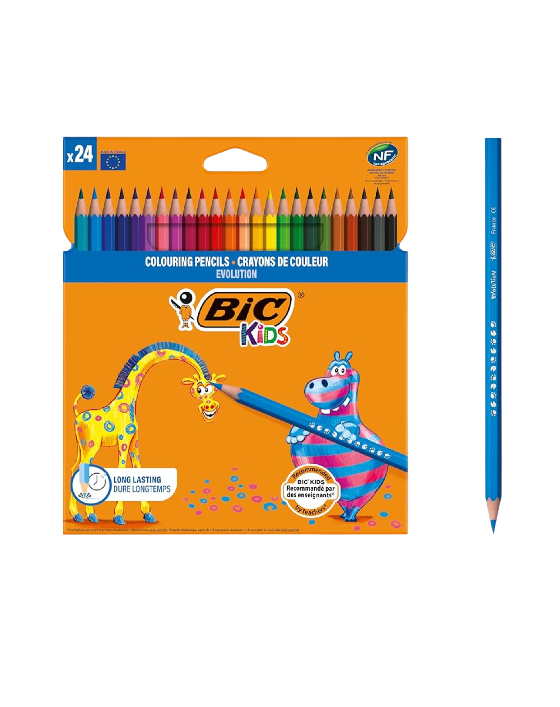 CRAYON COULEUR BIC KIDS 24 UNITÉS