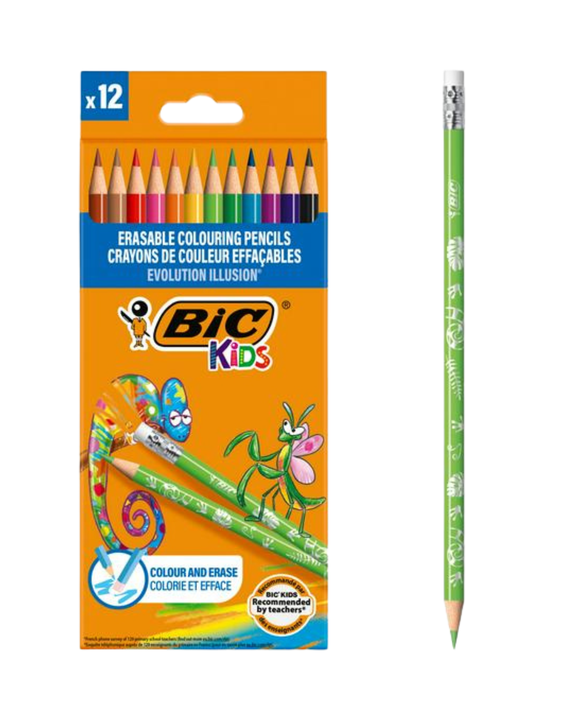 BIC Kids Evolution Illusion (Crayons de Couleur Effaçables)