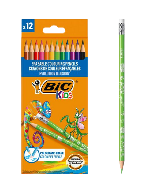 BIC Kids Evolution Illusion (Crayons de Couleur Effaçables)
