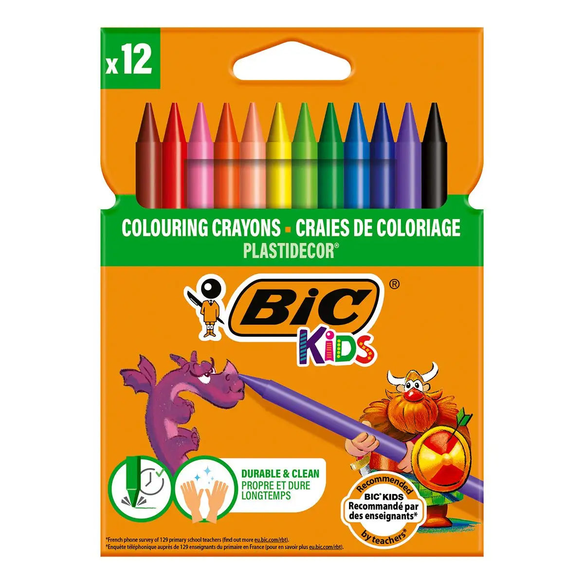 BIC Kids Plastidecor Craies de Coloriage